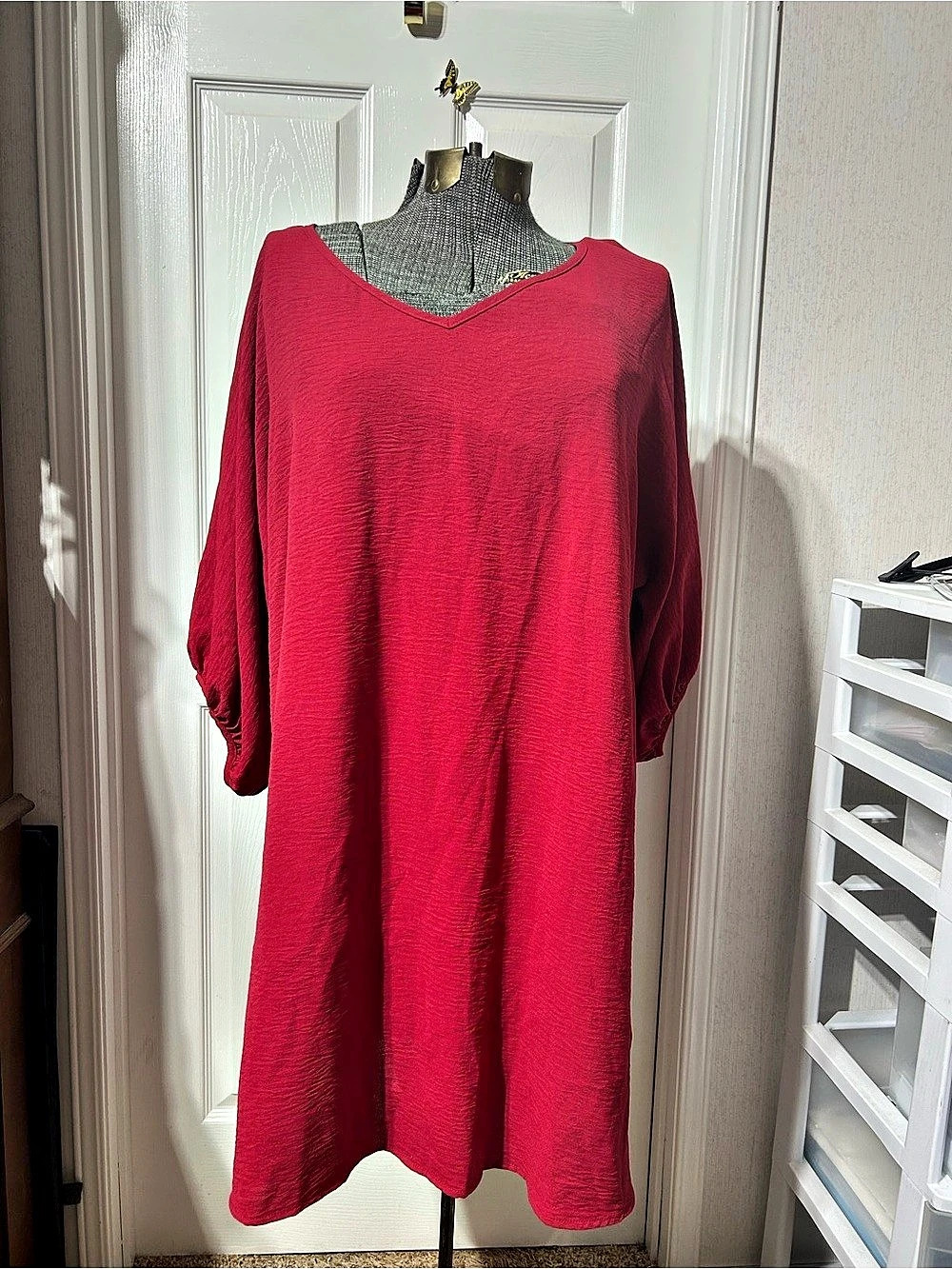 Red Midi Dress Like New XXL